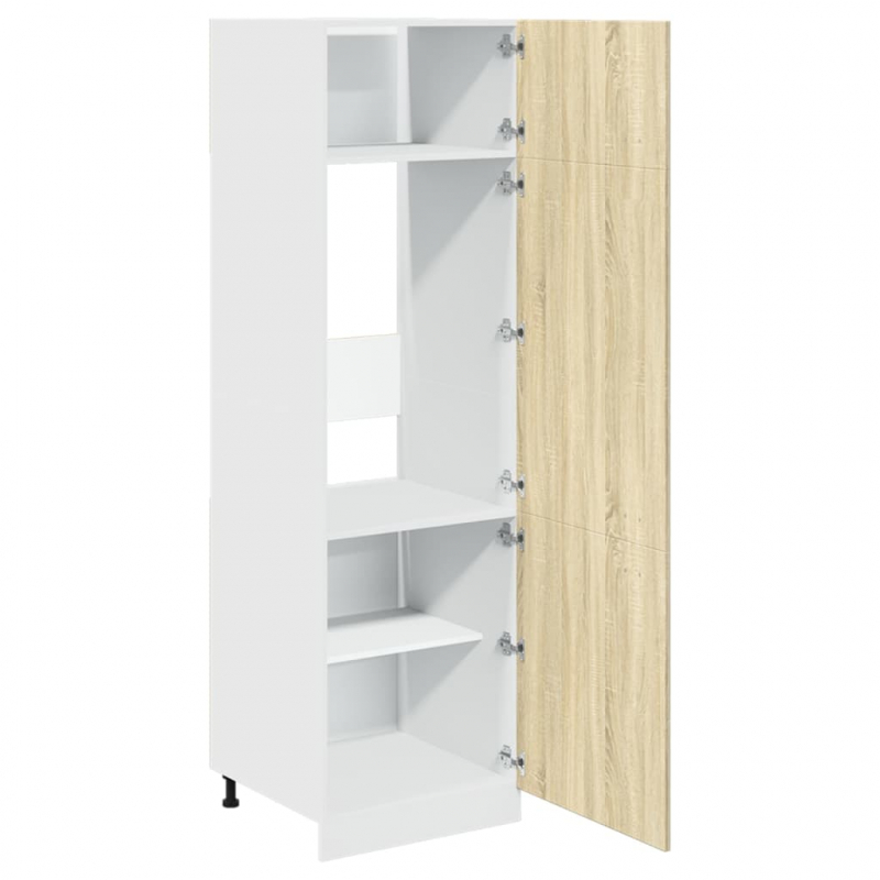 Kühlumbauschrank Lyon Sonoma-Eiche 60x57x207 cm Holzwerkstoff