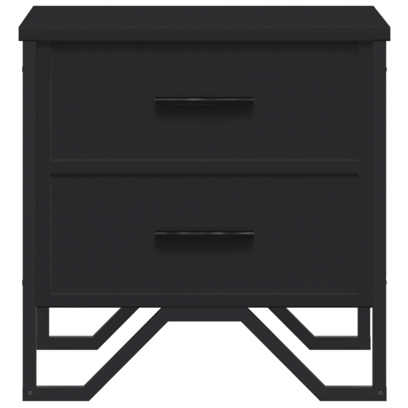 Nachttische 2 Stk. Schwarz 40x30x40 cm Holzwerkstoff