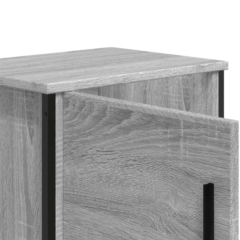 Nachttische 2 Stk. Grau Sonoma 40x30x40 cm Holzwerkstoff