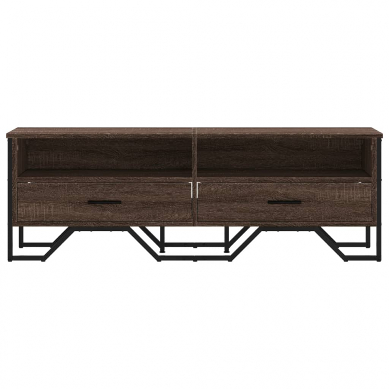TV-Schrank Braun Eichen-Optik 122x34x41 cm Holzwerkstoff