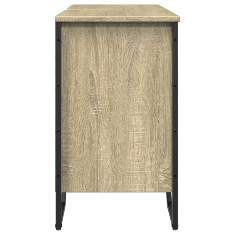 Waschbeckenunterschrank Sonoma-Eiche 91x35x60 cm Holzwerkstoff