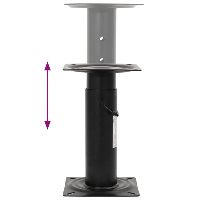 Stuhlfuß für Bootssitz Verstellbar 28-45,5 cm Stahl