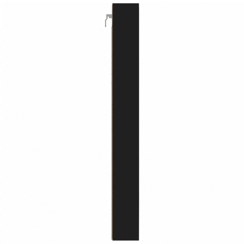 Vitrinenschrank Schwarz 100x8,5x75 cm Holzwerkstoff