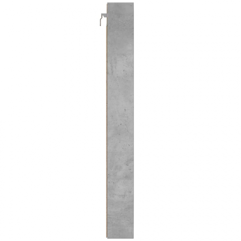 Vitrinenschrank Betongrau 100x8,5x75 cm Holzwerkstoff