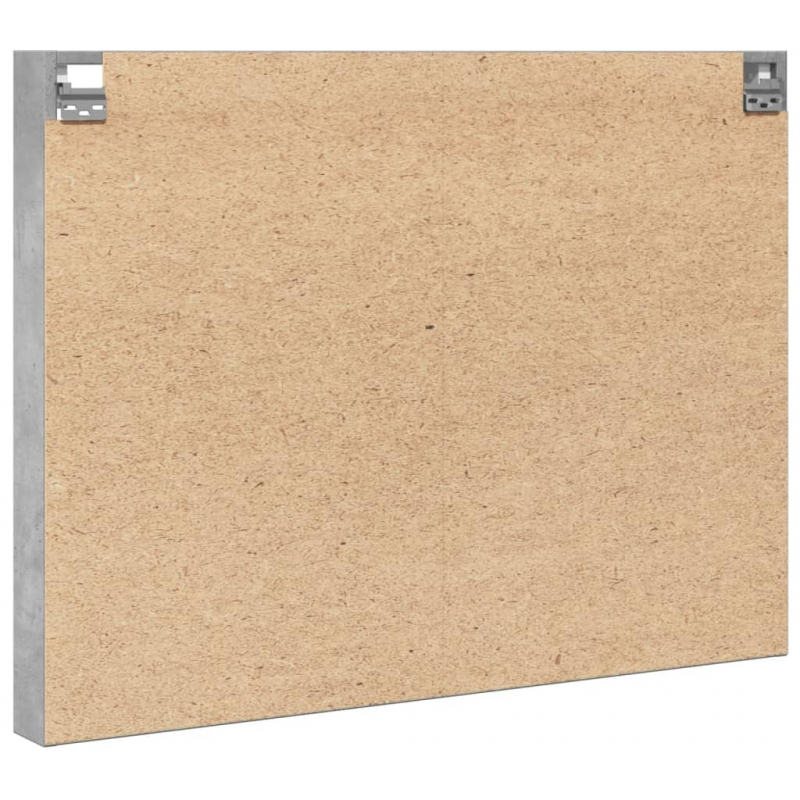 Vitrinenschrank Betongrau 100x8,5x75 cm Holzwerkstoff