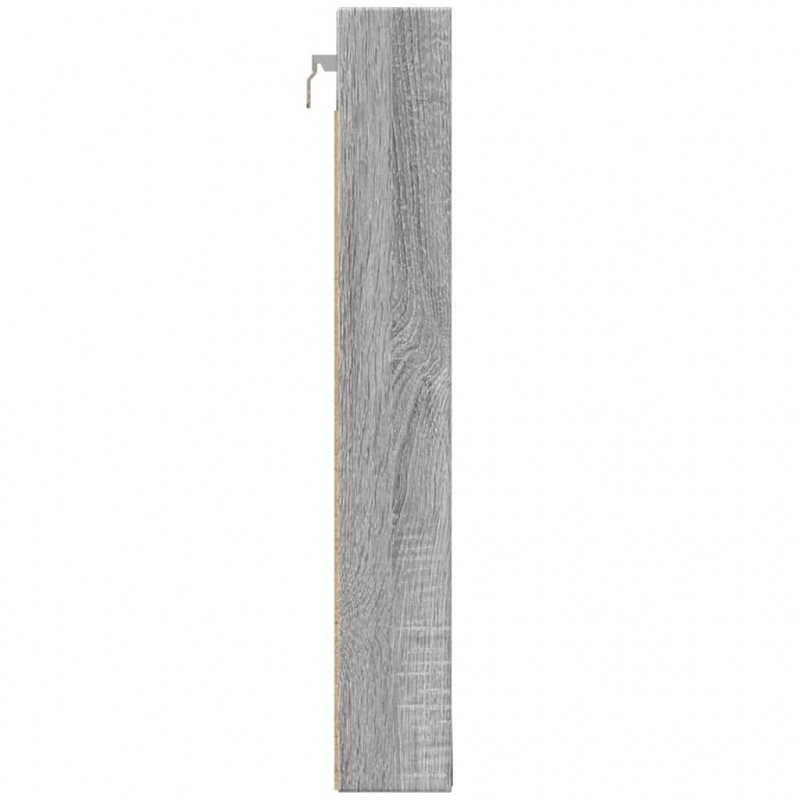 Vitrinenschrank Grau Sonoma 100x8,5x58 cm Holzwerkstoff