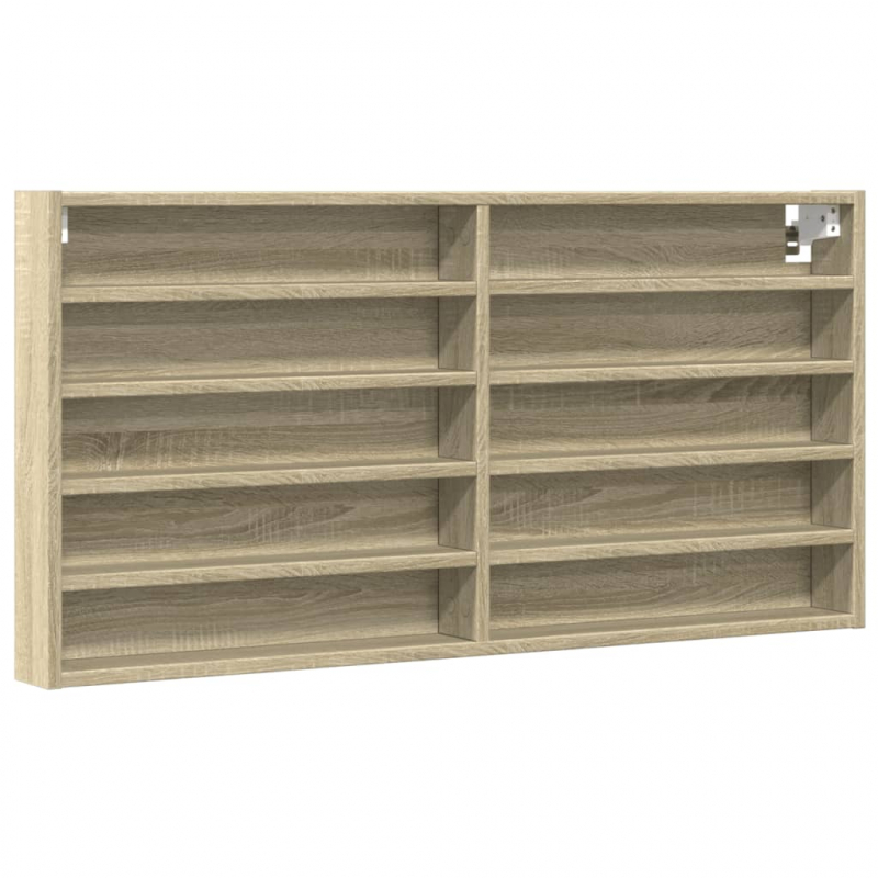 Vitrinenschrank Sonoma-Eiche 100x8,5x50 cm Holzwerkstoff