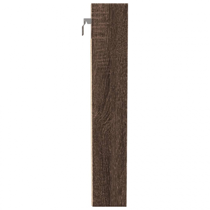 Vitrinenschrank Braun Eichen-Optik 100x8,5x50 cm Holzwerkstoff