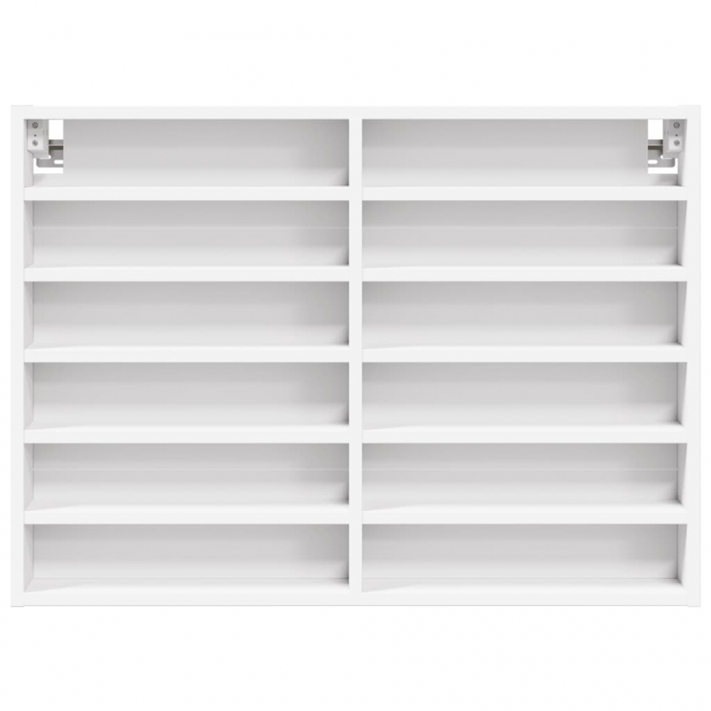 Vitrinenschrank Weiß 80x8,5x58 cm Holzwerkstoff