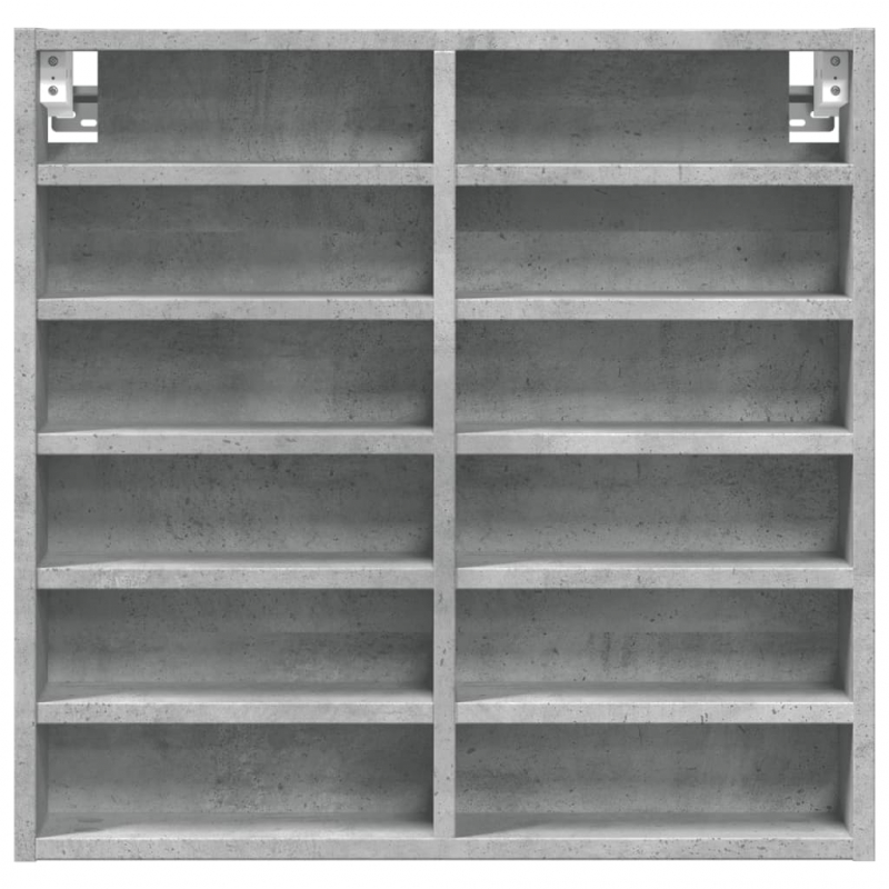 Vitrinenschrank Betongrau 60x8,5x58 cm Holzwerkstoff
