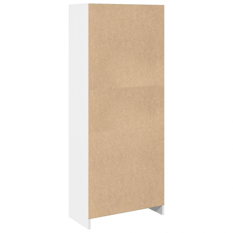 Bücherregal Weiß 57x28,5x141 cm Holzwerkstoff