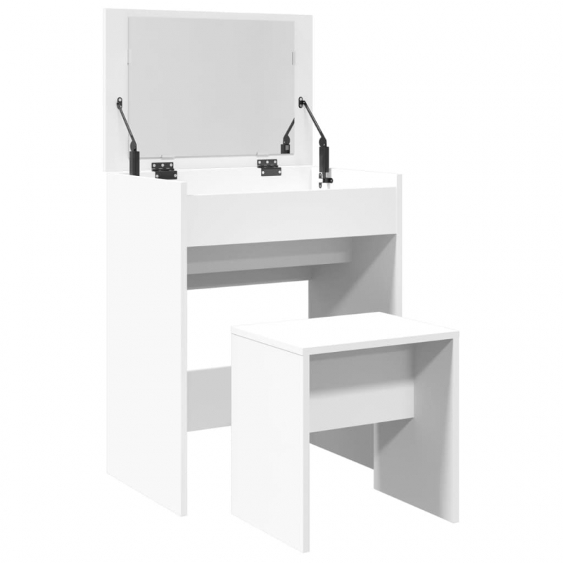 Schminktisch mit Hocker Weiß 60x40x113,5 cm