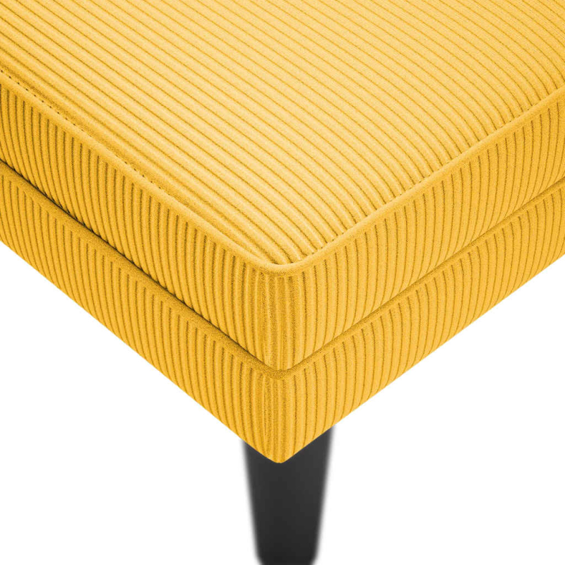 Chaiselongue mit Kissen Hellgelb Cordstoff