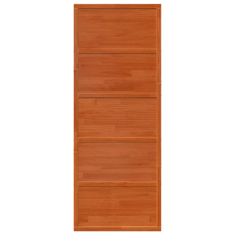 Scheunentür Wachsbraun 80x208 cm Massivholz Kiefer