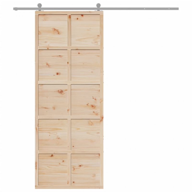 Scheunentür 80x208 cm Massivholz Kiefer
