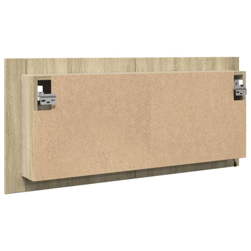 LED-Spiegelschrank Sonoma-Eiche 100x12x45 cm Holzwerkstoff