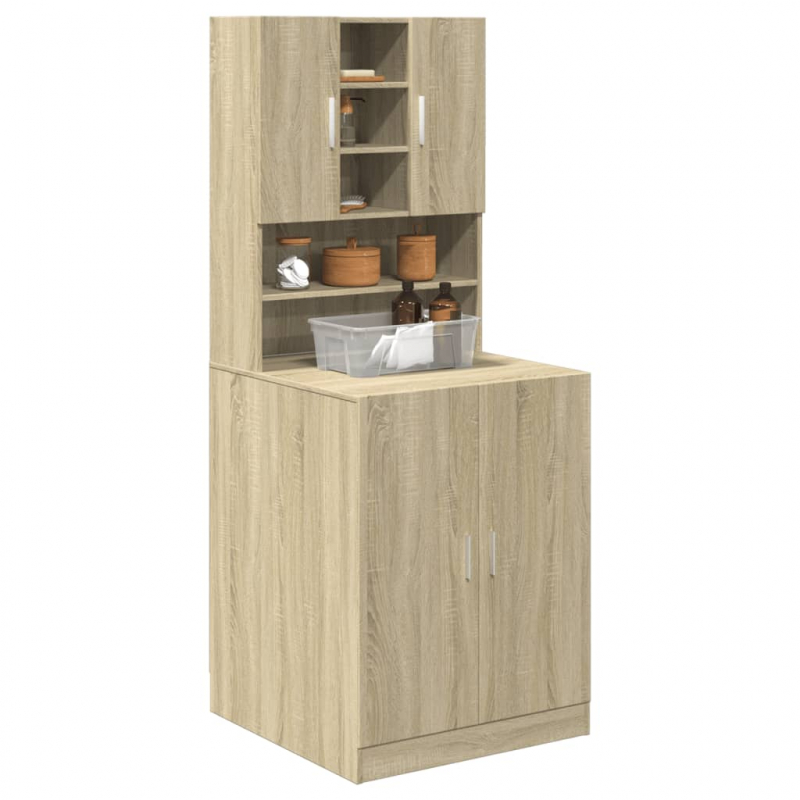 Waschmaschinenschrank Sonoma-Eiche 70,5x24x90 cm