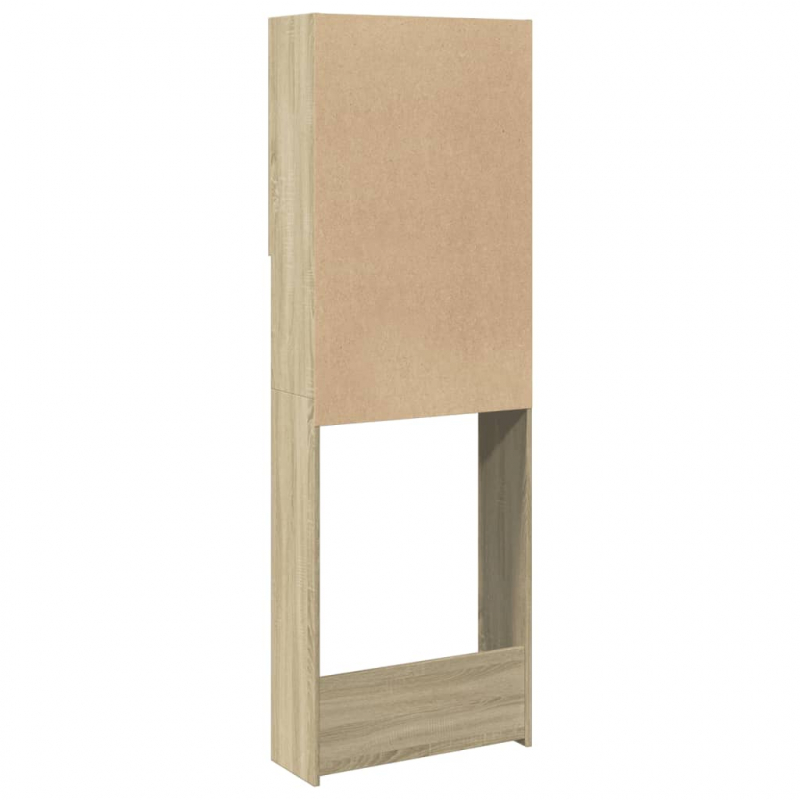 Waschmaschinenschrank Sonoma-Eiche 64x25,5x190 cm