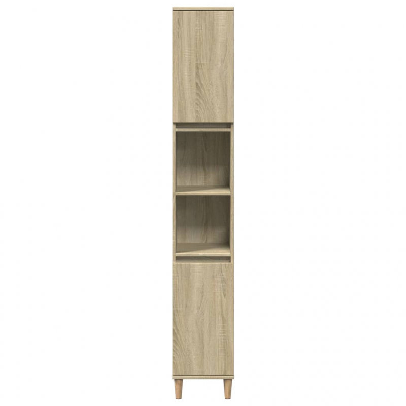 Badschrank Sonoma-Eiche 30x30x190 cm Holzwerkstoff