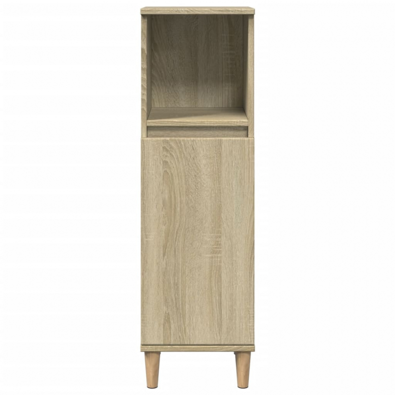 Badschrank Sonoma-Eiche 30x30x100 cm Holzwerkstoff