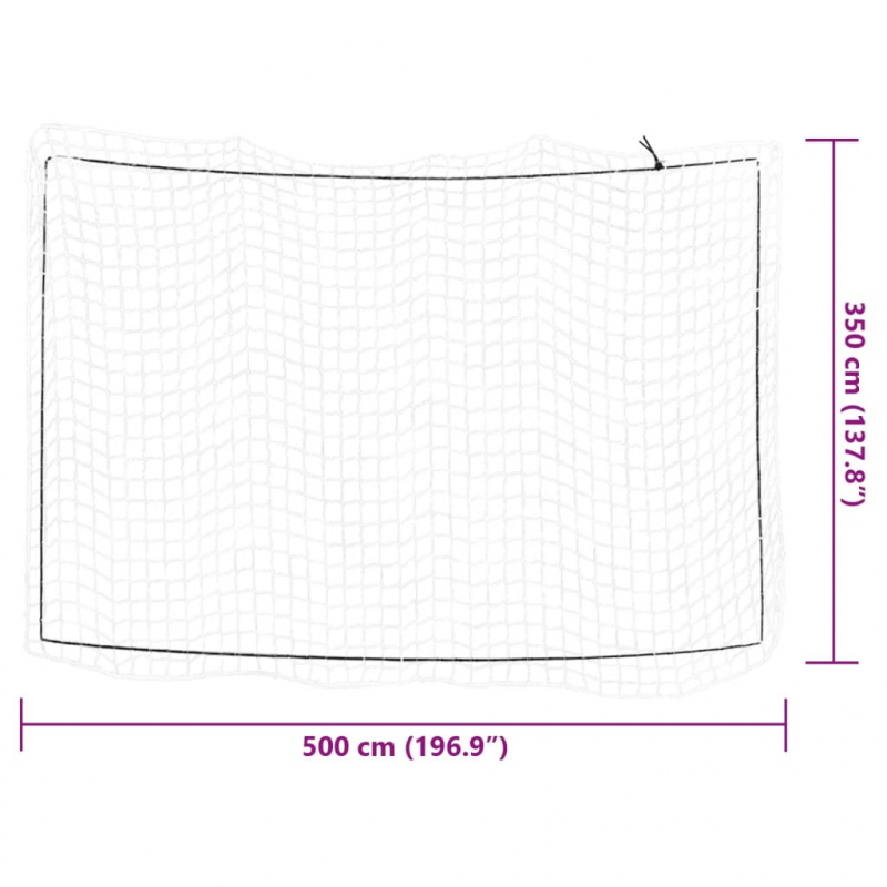 Anhängernetz mit Gummiseil Weiß 5x3,5 m PP