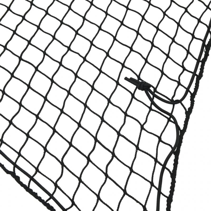 Anhängernetz mit Gummiseil Schwarz 3,5x3 m PP