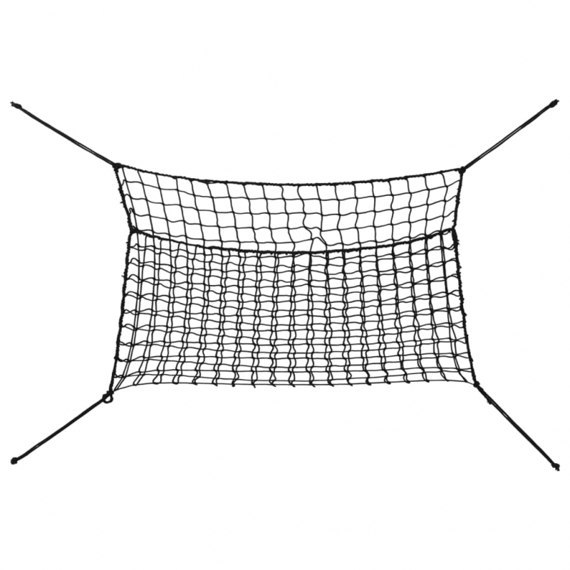 Heunetze 2 Stk. Rechteckig Schwarz 200x120 cm PP