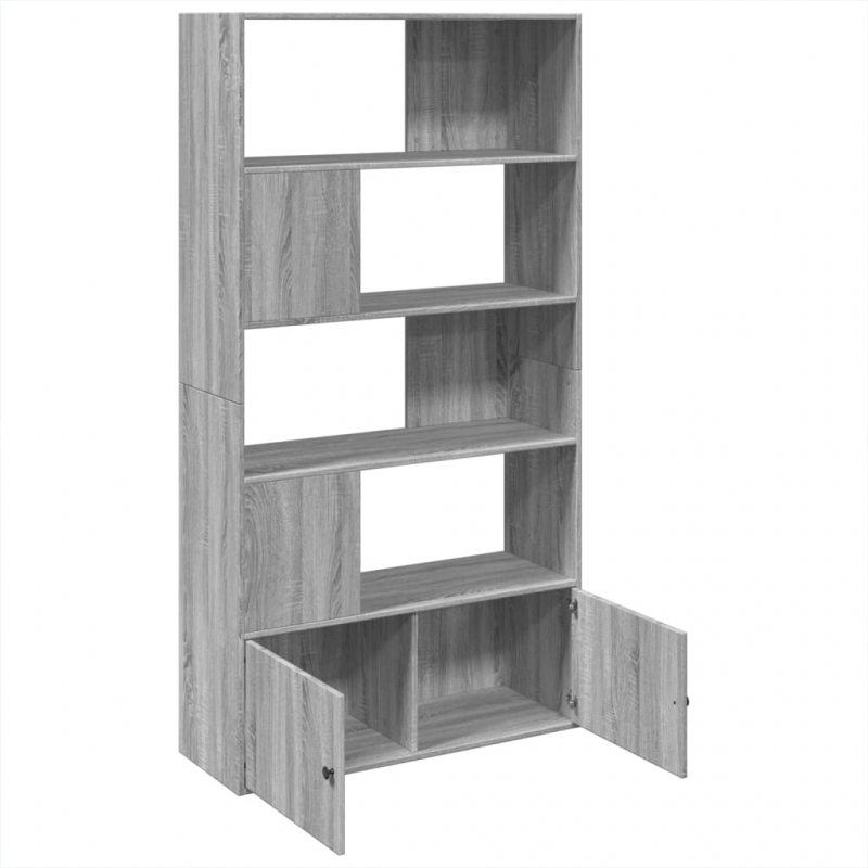 Bücherregal Grau Sonoma 100x36x189 cm Holzwerkstoff