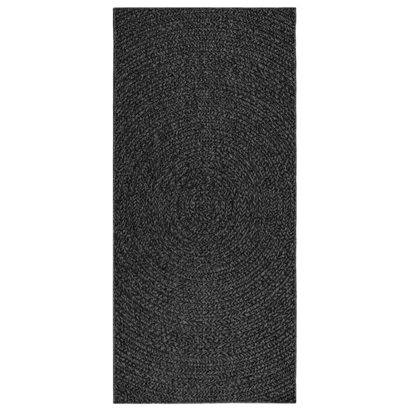 Teppich ZIZUR Anthrazit 100x200cm Jute-Optik Indoor und Outdoor