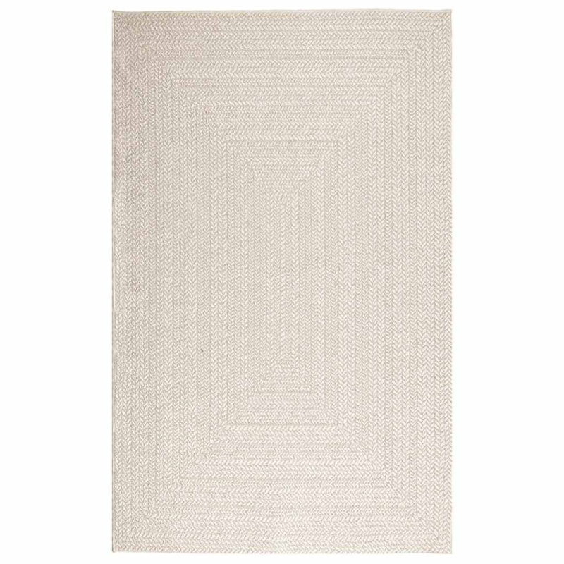 Teppich ZIZUR Creme 160x230 cm Jute-Optik Indoor und Outdoor