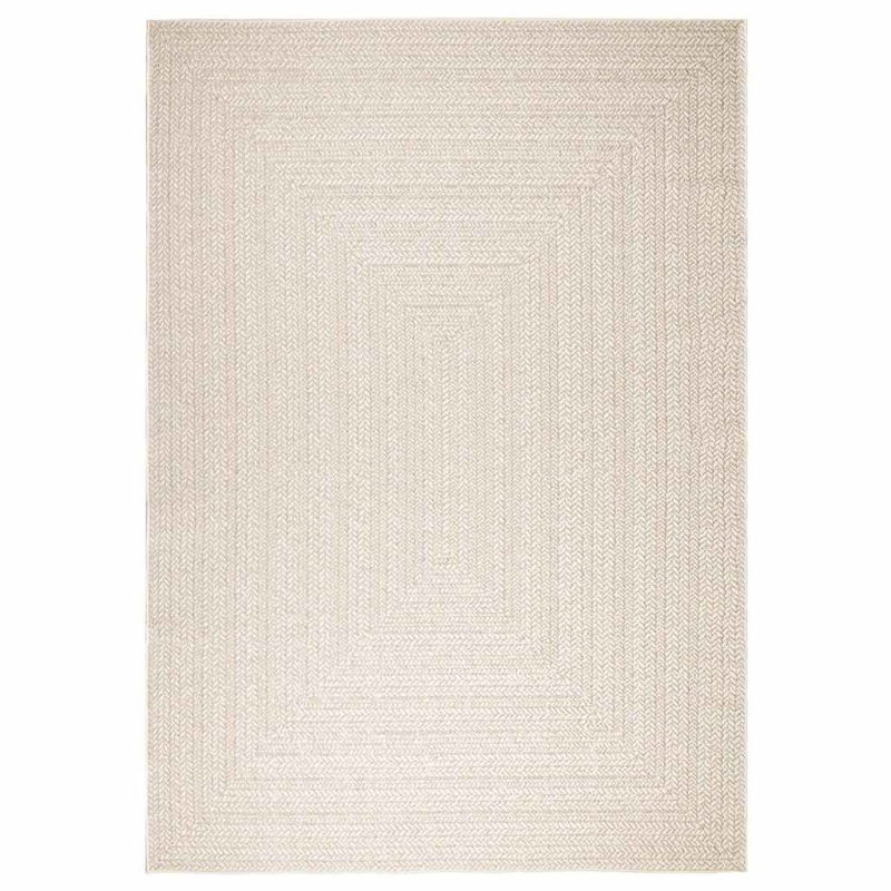 Teppich ZIZUR Creme 200x290 cm Jute-Optik Indoor und Outdoor