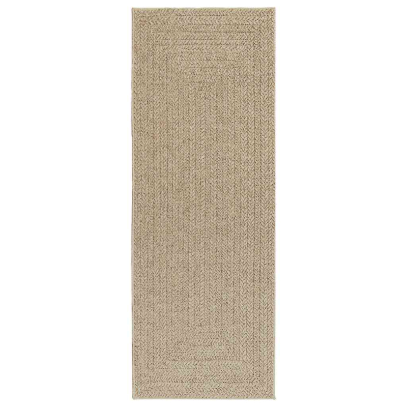 Teppich ZIZUR Beige 80x200 cm Jute-Optik Indoor und Outdoor