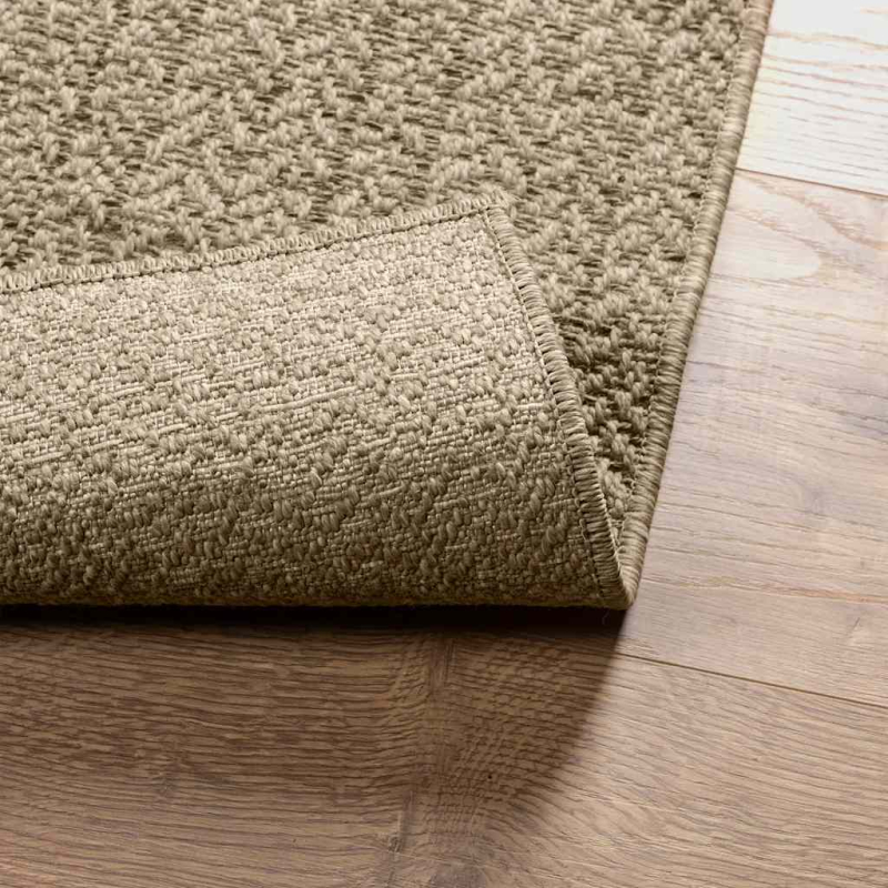 Teppich ZIZUR Beige 200x200 cm Jute-Optik Indoor und Outdoor