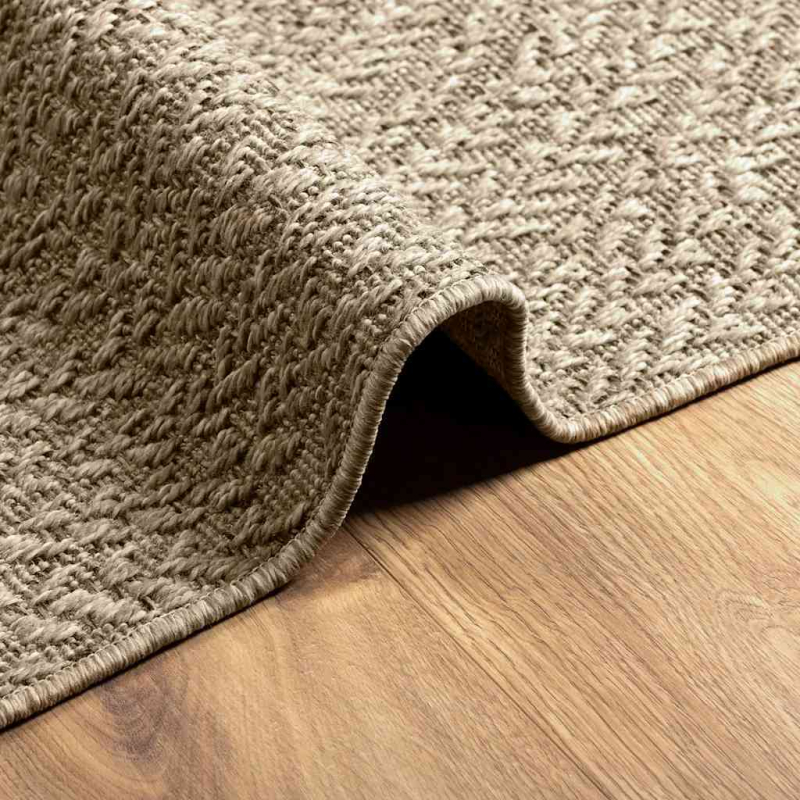 Teppich ZIZUR Beige 60x110 cm Jute-Optik Indoor und Outdoor