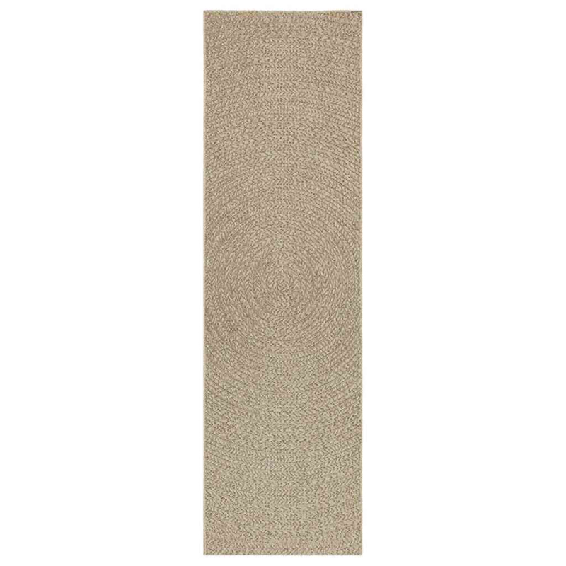 Teppich ZIZUR Beige 80x250 cm Jute-Optik Indoor und Outdoor