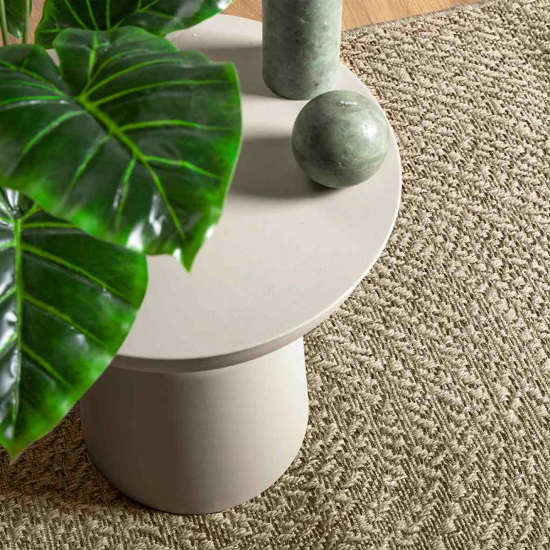 Teppich ZIZUR Beige 240x340 cm Jute-Optik Indoor und Outdoor