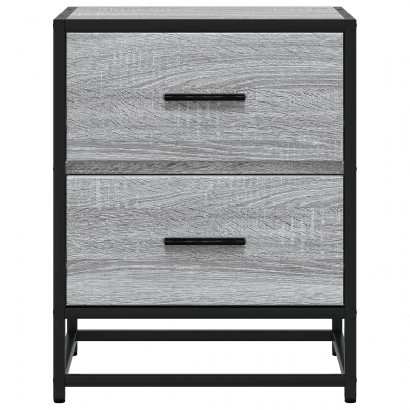 Nachttische 2 Stk. Grau Sonoma 40x31x50 cm Holzwerkstoff
