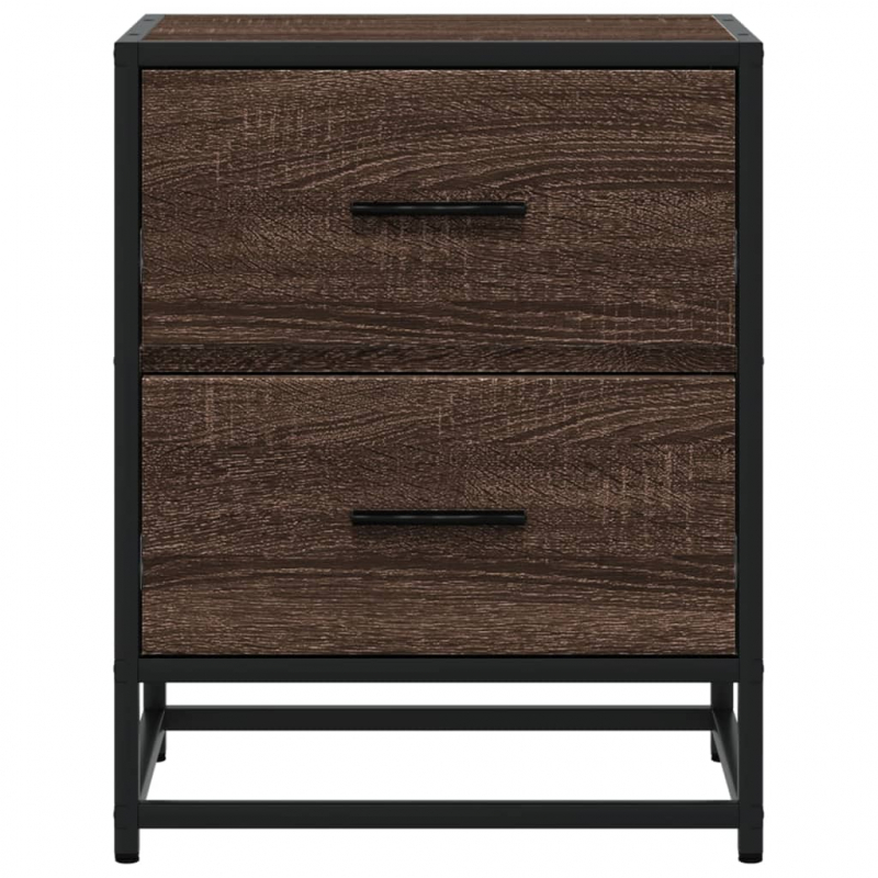 Nachttische 2 Stk. Braun Eichen-Optik 40x31x50 cm Holzwerkstoff