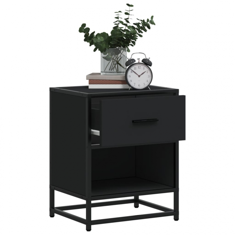 Nachttisch Schwarz 40x31x50 cm Holzwerkstoff