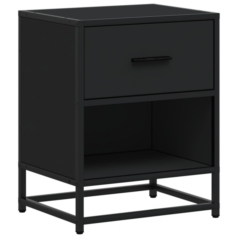 Nachttische 2 Stk. Schwarz 40x31x50 cm Holzwerkstoff