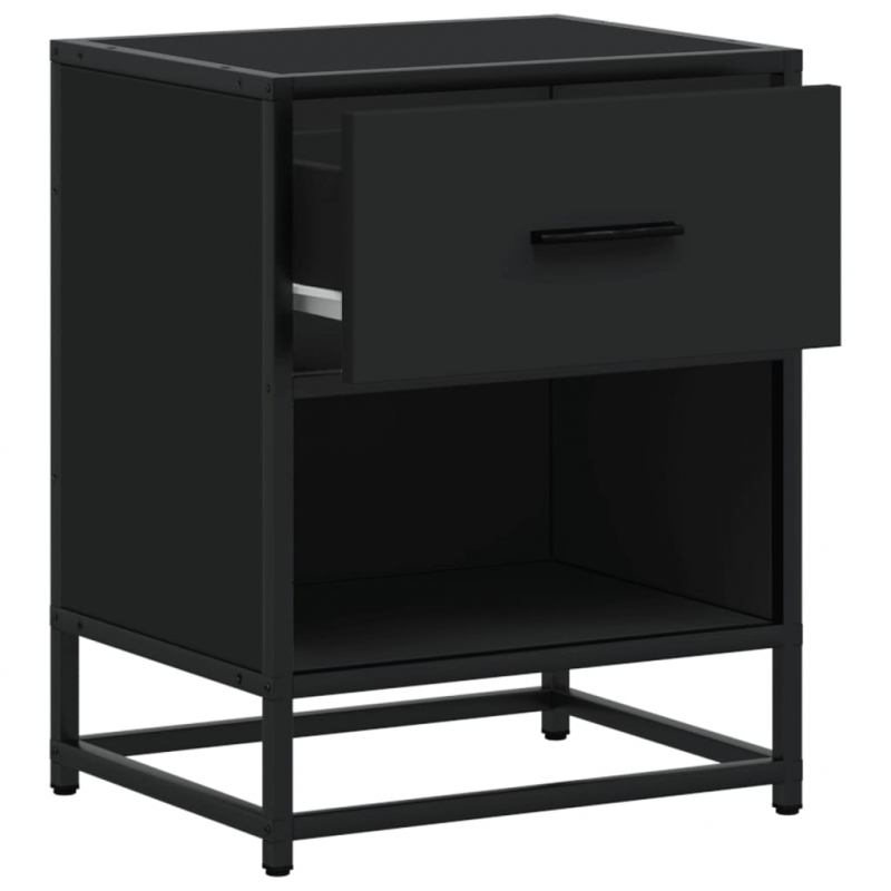 Nachttische 2 Stk. Schwarz 40x31x50 cm Holzwerkstoff