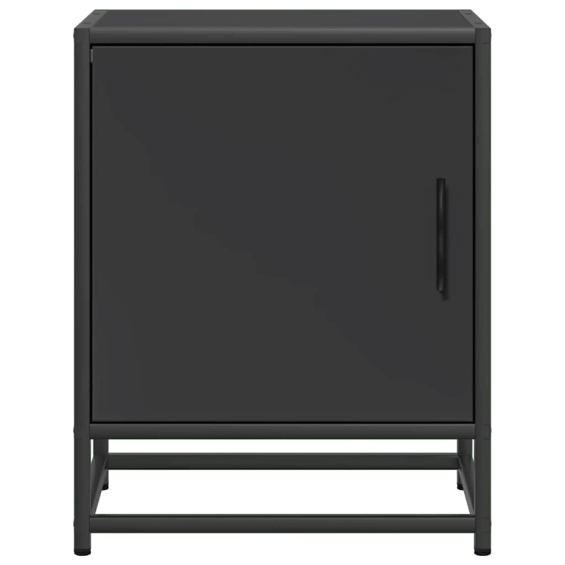 Nachttisch Schwarz 40x31x50 cm Holzwerkstoff und Metall