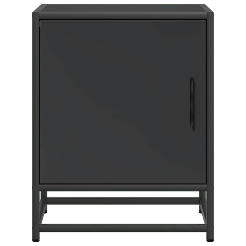 Nachttische 2 Stk. Schwarz 40x31x50 cm Holzwerkstoff und Metall