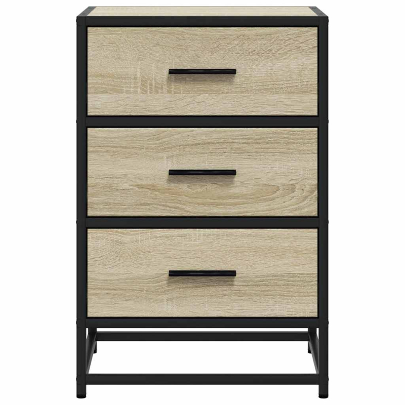 Nachttisch Sonoma-Eiche 40x34,5x60 cm Holzwerkstoff und Metall