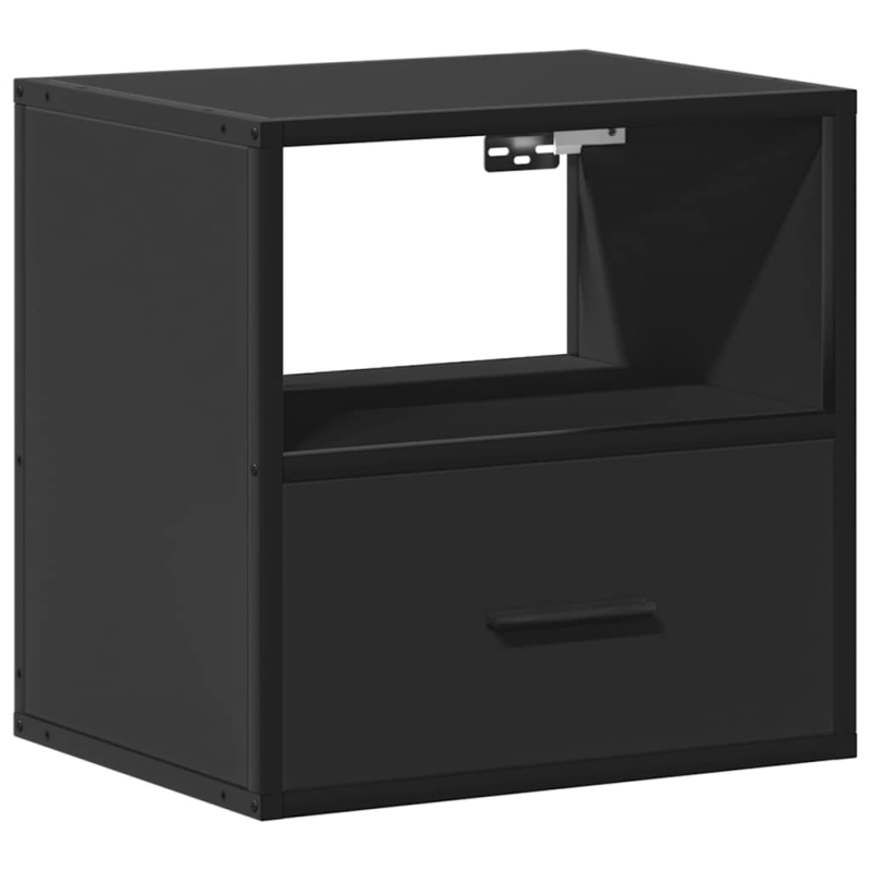 Wand-Nachttische 2 Stk. Schwarz 40x31x39,5 cm