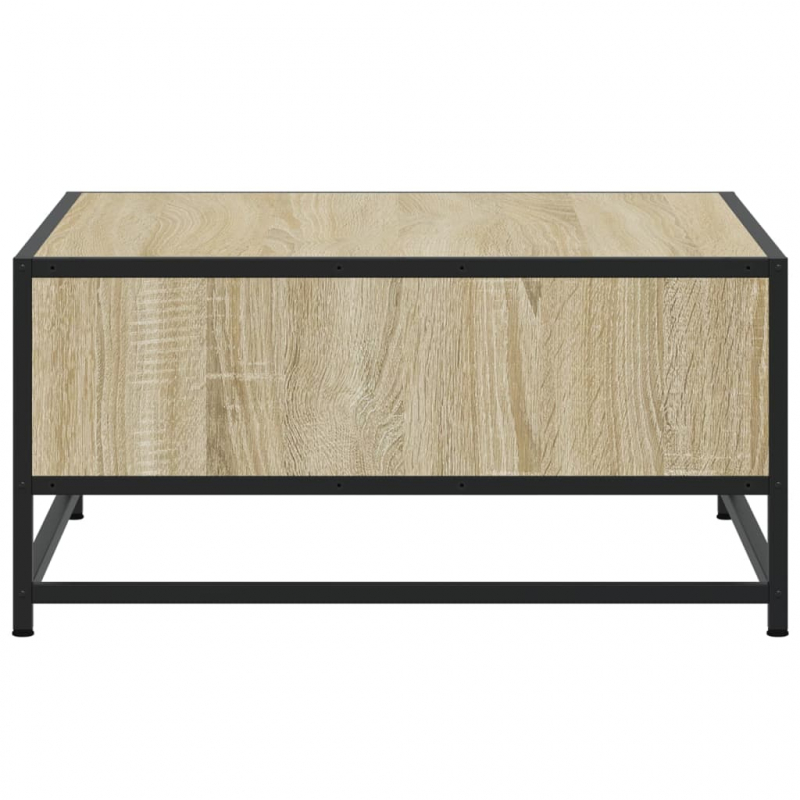 Couchtisch Sonoma-Eiche 60,5x60,5x30cm Holzwerkstoff und Metall