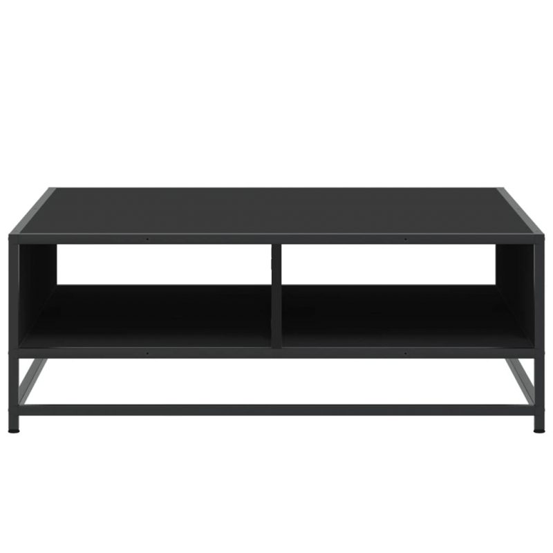 Couchtisch Schwarz 80x80x30 cm Holzwerkstoff und Metall