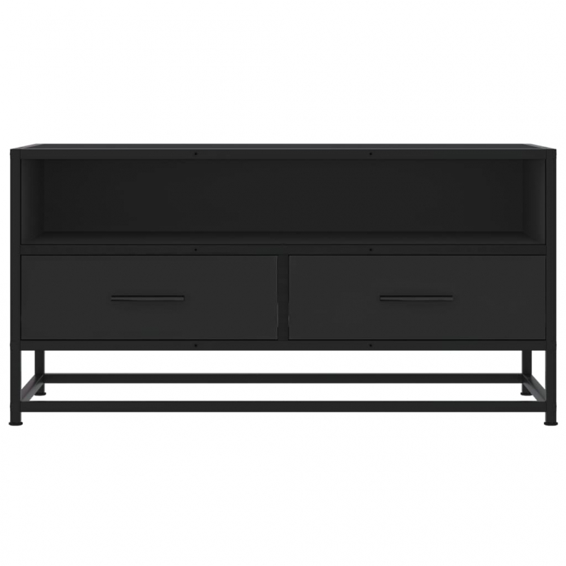 TV-Schrank Schwarz 80x34,5x40 cm Holzwerkstoff und Metall