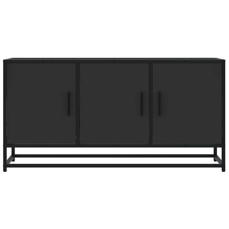 TV-Schrank Schwarz 100x35x50 cm Holzwerkstoff und Metall