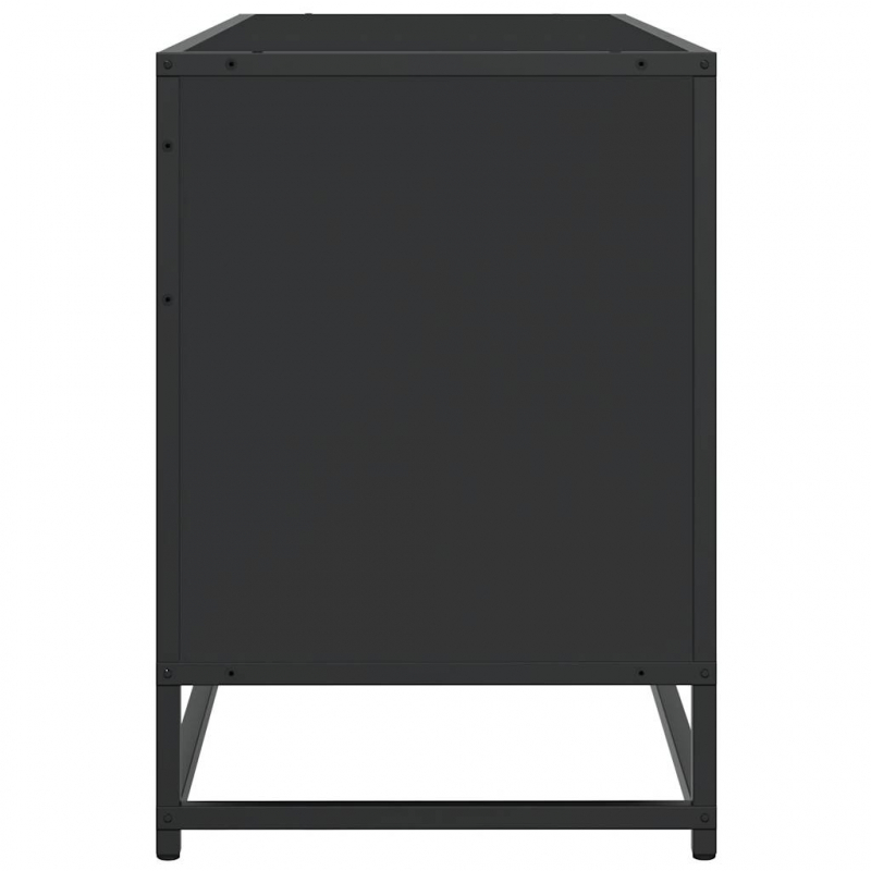 TV-Schrank Schwarz 100x35x50 cm Holzwerkstoff und Metall